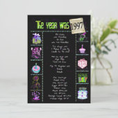 Geburtsjahr 1997 Einladung (Stehend Vorderseite)