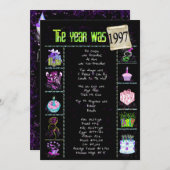 Geburtsjahr 1997 Einladung (Vorne/Hinten)