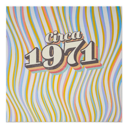 Geburtsjahr - Circa 1971 Poster (Vorderseite)