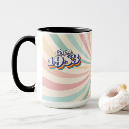 Geburtsjahr - Circa 1983 Tasse (Mit Donut)