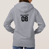 Geburtsjahr des benutzerdefinierten Volleyballs Hoodie (Rückseite)