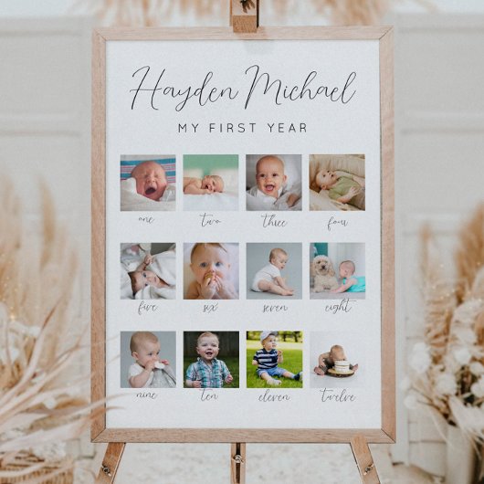 Geburtsjahr Foto-Zeichen Poster