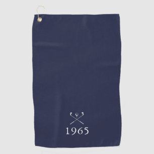 Geburtsjahr Geburtstags Golfschläger Navy Blau Golfhandtuch