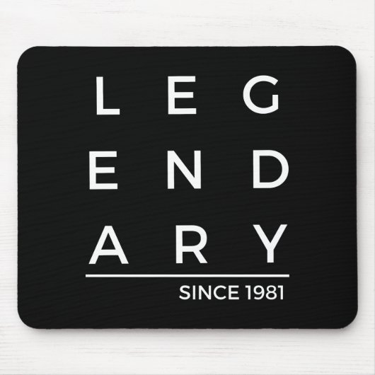 Geburtsjahr Legendär seit 1981 Mousepad (Vorne)