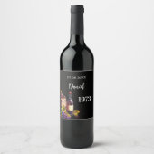 Geburtsjahr schwarzer Geburtsname Jahr Weinetikett (Vorderseite)