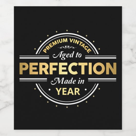 Geburtsjahr vollendet weinetikett (Einzelnes Label)