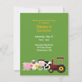 Geburtsjahrs-Foto-Zuchtkarte Einladung (Rückseite)