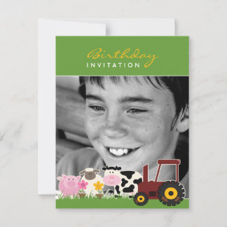 Geburtsjahrs-Foto-Zuchtkarte Einladung