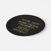 Geburtsjahrsmythos-Legende Pappteller (Schrägansicht)