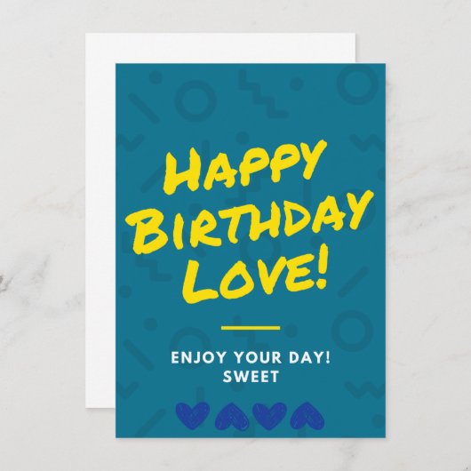 Geburtskarte (Vorne/Hinten)