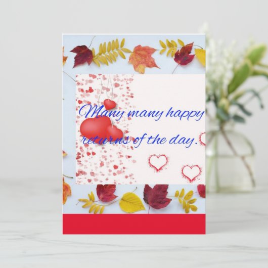 Geburtskarte. (Stehend Vorderseite)