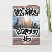 Geburtskarte 16 karte (Vorderseite)