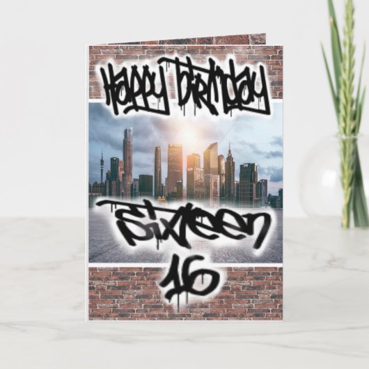 Geburtskarte 16 karte (Vorderseite)