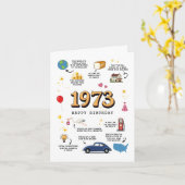 Geburtskarte 1973 für Ehemann und Ehefrau Karte (Gelbe Blume)