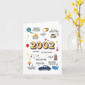 Geburtskarte 2002 für Sohn oder Tochter Karte (Gelbe Blume)