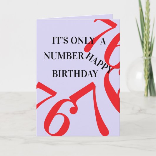 Geburtskarte: 76 feiertagskarte (Vorderseite)