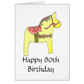 Geburtskarte 80. (Vorne)