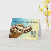 Geburtskarte 80. karte (Gelbe Blume)