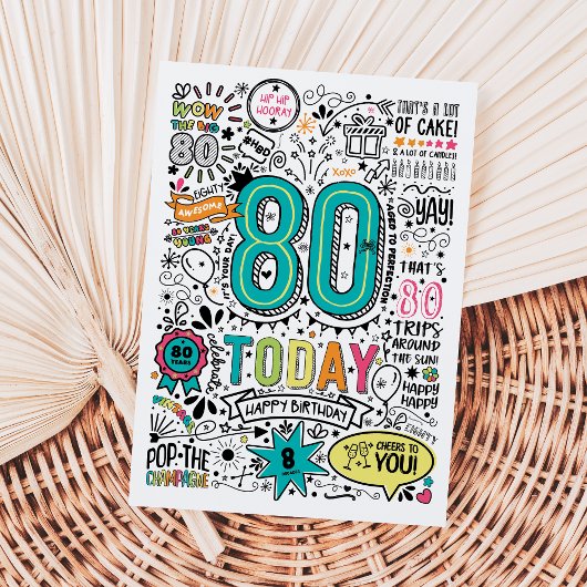 Geburtskarte 80. karte