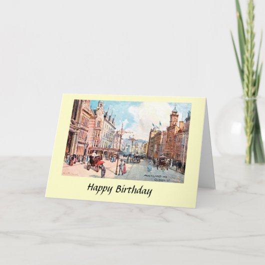 Geburtskarte - Auckland, Neuseeland Karte (Vorderseite)