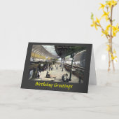 Geburtskarte - Bahnhof Newcastle-upon-Tyne Karte (Gelbe Blume)