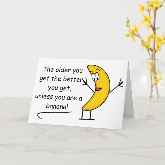 Geburtskarte Banana/Monkey Karte (Gelbe Blume)