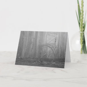 Geburtskarte "Black & White Wagon Wheel" Karte