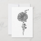 Geburtskarte, Blume Geburtstag, Chrysanthemum Mitteilungskarte (Vorderseite)