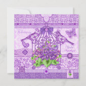 Geburtskarte Blume und Geburtskarte von Gem. Febru Einladung (Vorderseite)