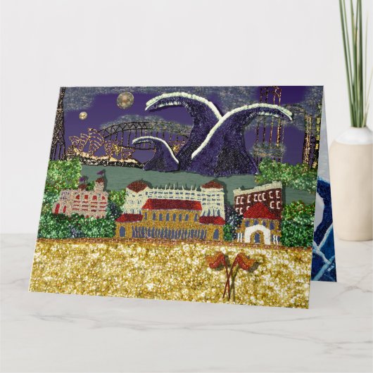 Geburtskarte | Bondi Beach, Sydney Australien Karte (Vorderseite)