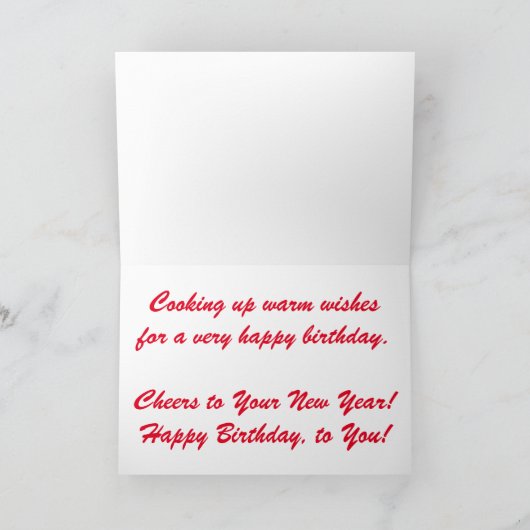 Geburtskarte "Charcoal Grill" Karte (Innenseite)