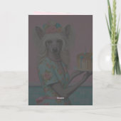 Geburtskarte | Chinesischer gezapfteter Hund 3. Ge Karte (Rückseite)