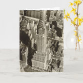 Geburtskarte, Chrysler-Gebäude, NYC Karte (Gelbe Blume)
