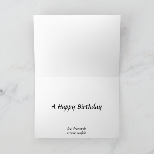 Geburtskarte - Cromer, Norfolk Karte (Innenseite)
