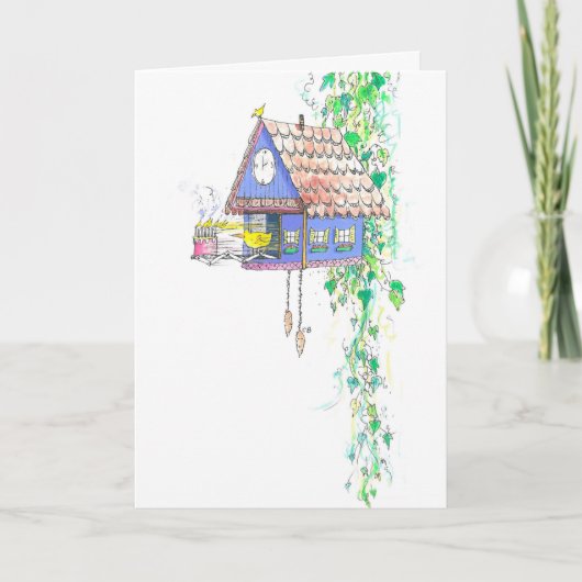 Geburtskarte "Cuckoo Clock" Karte (Vorderseite)