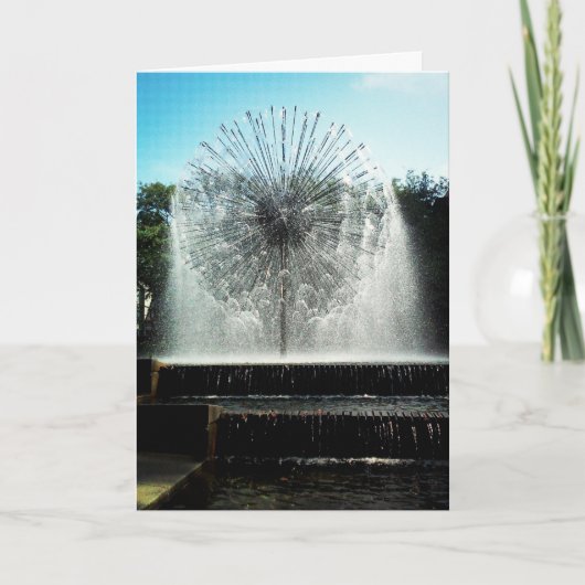 Geburtskarte "Dandelion Fountain" Karte (Vorderseite)