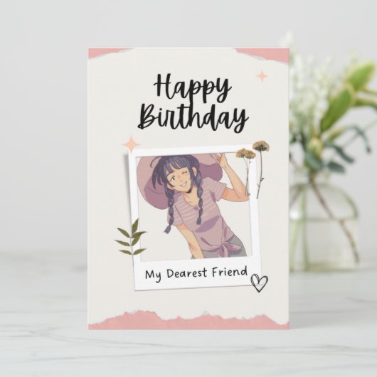 Geburtskarte Dankeskarte (Stehend Vorderseite)