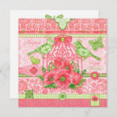 Geburtskarte der Blume und der August-Geburtskarte Einladung (Vorne/Hinten)