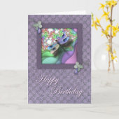 Geburtskarte der Dragonfly Karte (Gelbe Blume)