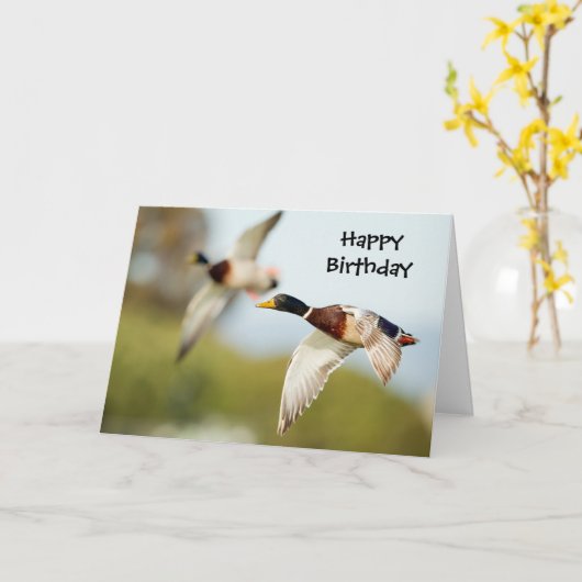 Geburtskarte der Ente (oder eines Ereignisses) Karte (Gelbe Blume)