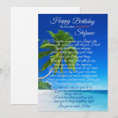 Geburtskarte der Erwachsenen-Tochter (Vorne/Hinten)