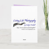 Geburtskarte der Familie Karte (Rückseite)