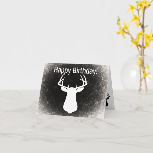 Geburtskarte der Hirschjagd Karte (Gelbe Blume)