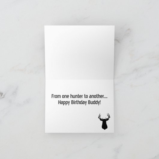 Geburtskarte der Hirschjagd Karte (Innenseite)
