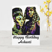 Geburtskarte der Königin der Afrikanischen Königin Karte (Gelbe Blume)