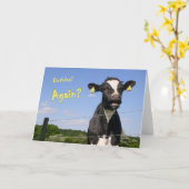 Geburtskarte der Kuh Karte (Gelbe Blume)