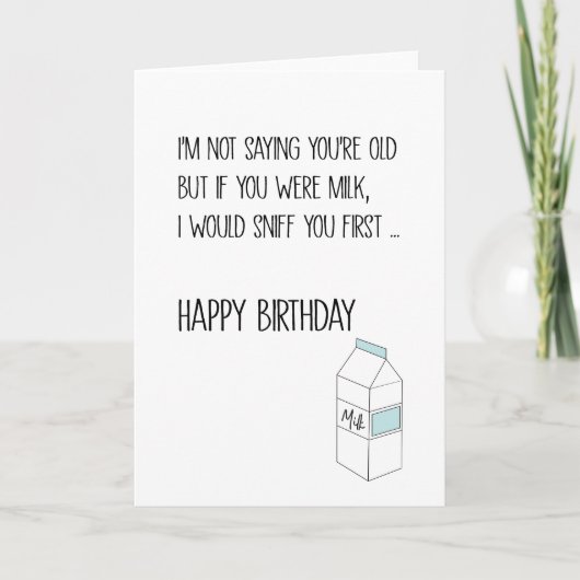 Geburtskarte der Milch Karte (Vorderseite)