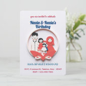 Geburtskarte der niedlichen muslimischen Familie Einladung (Stehend Vorderseite)