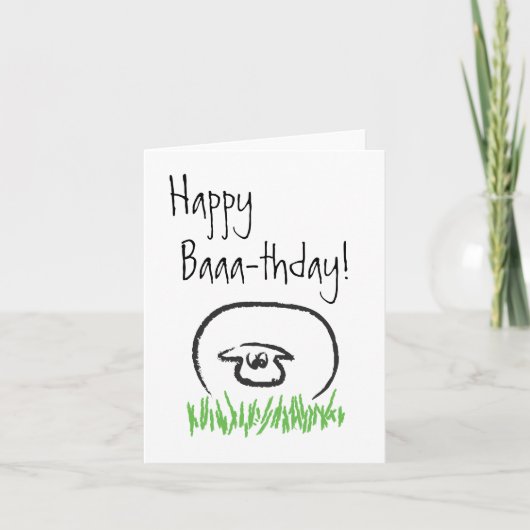 Geburtskarte der Schafe (innen blau) Karte (Vorderseite)