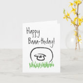 Geburtskarte der Schafe (innen blau) Karte (Gelbe Blume)